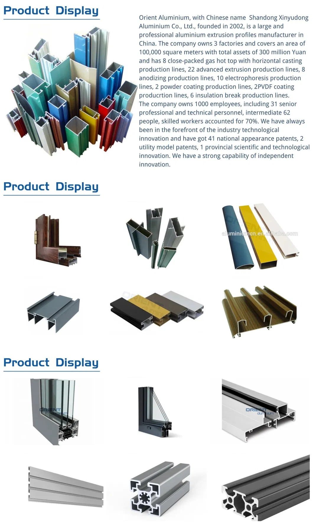 Orient Custom China Aluminum Alloy Extrusion Profile Suppliers for Industry CNC